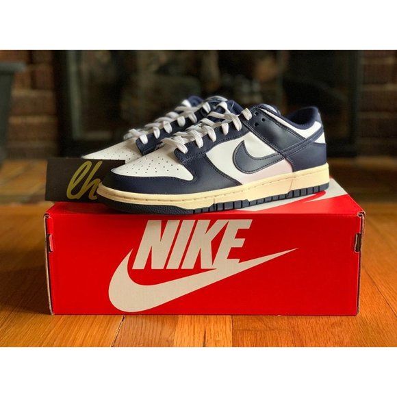 Sz 10 W Nike Dunk Low "Vintage Navy" - Picture 2 of 5